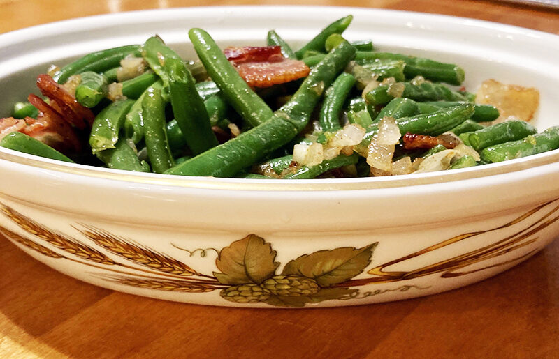 Green Beans with Shallots & Bacon